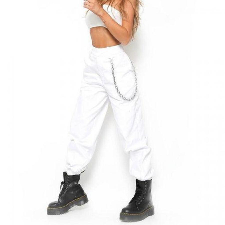2018 Summer Thin Cargo Pants With Chains Women High Waist Ankle-Length Pants Cool Street Female Trousers Casual Khaki Pants