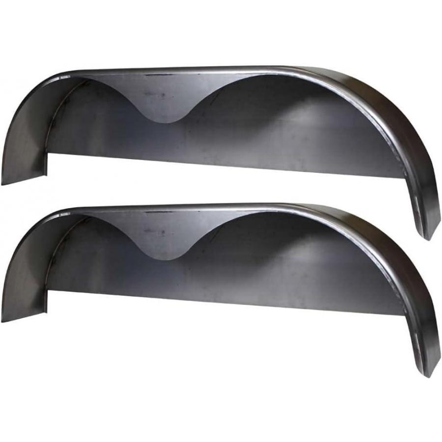 72x10-3/4 Tandem Axle Steel Trailer Fender W/Back Plate Welded In (2-Pack)