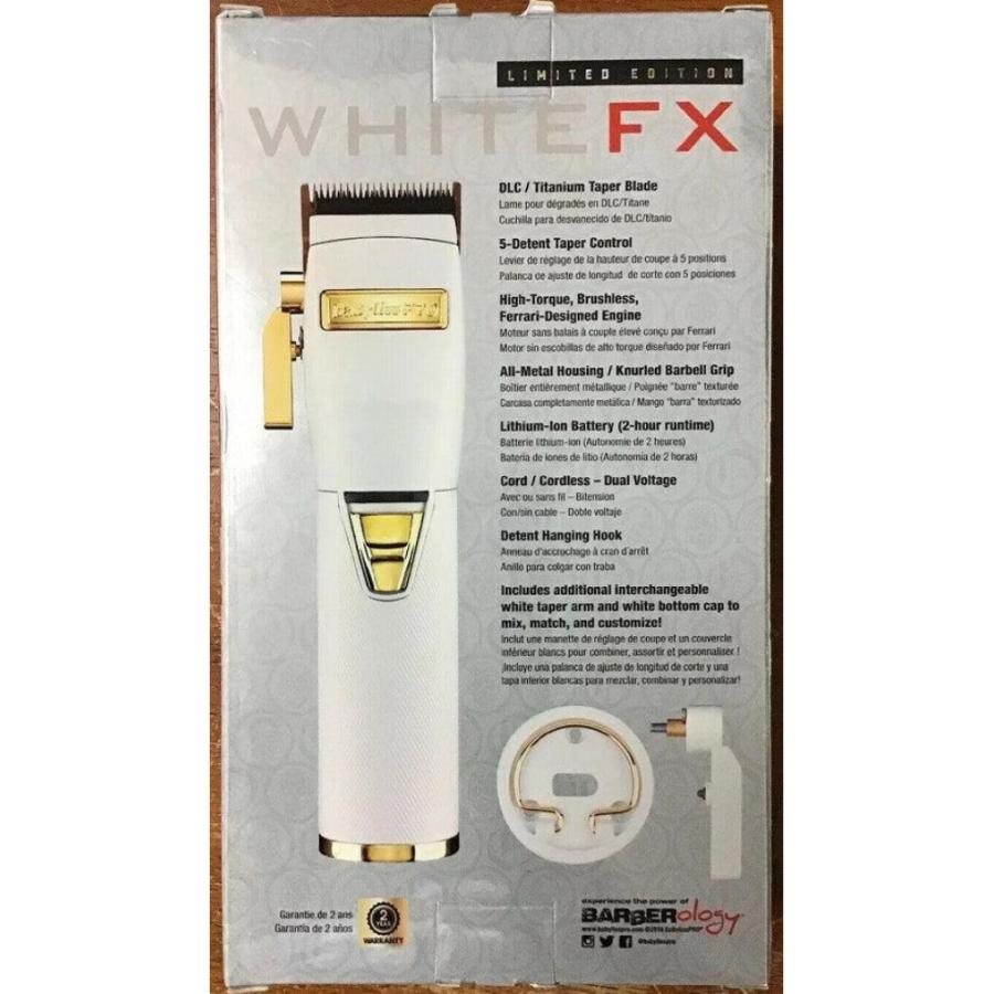 Babyliss Pro White Fx Cordless Clipper Limited Edition Rob The Original Fx870w