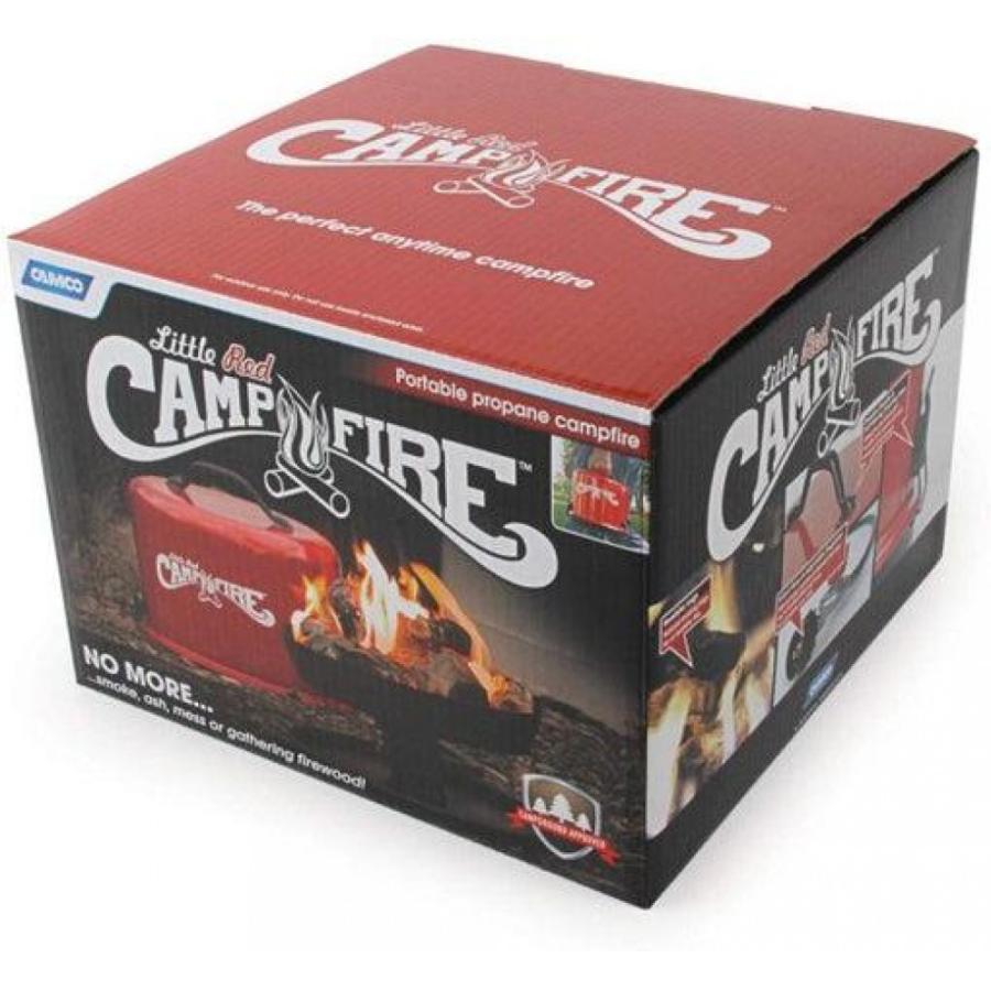 Camco 58031 Little Red Campfire Compact Outdoor Portable Tabletop Propane Heater Fire Pit Bowl For Camping, Tailgating, And Patios, 11.25 Inch