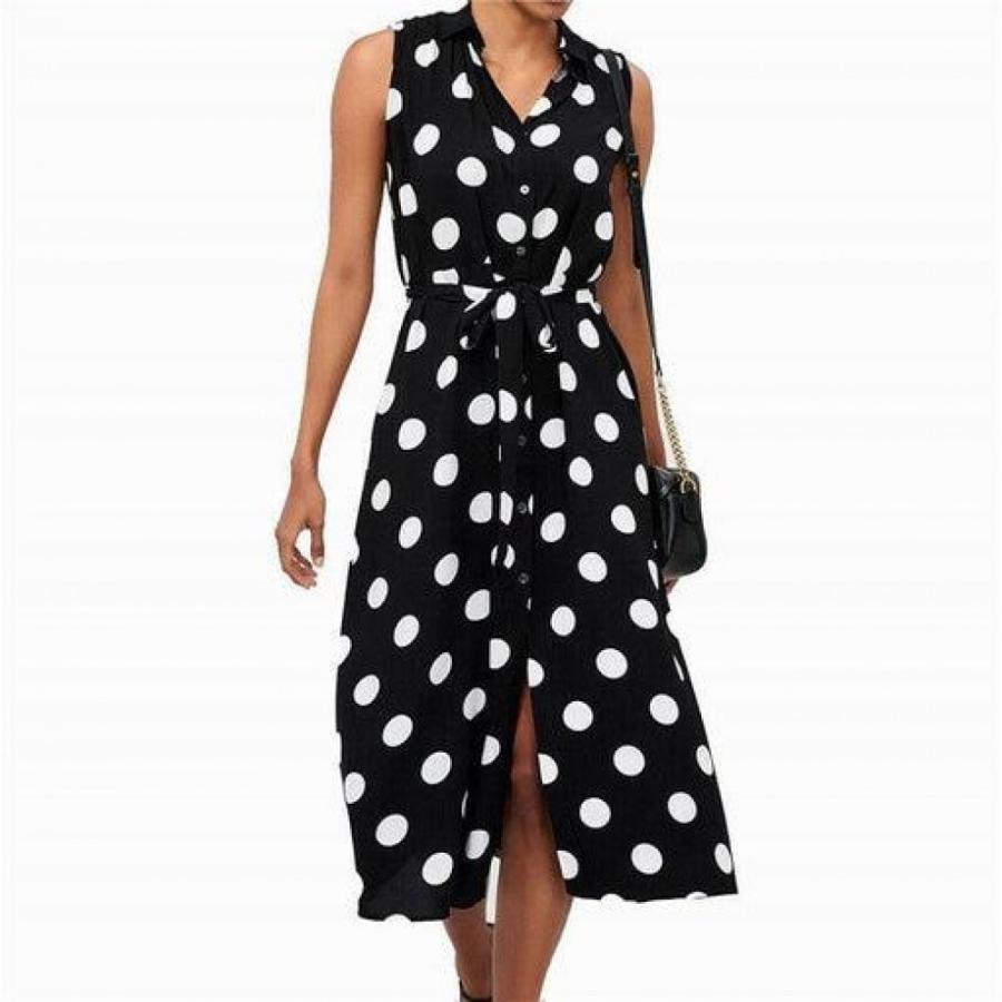 Fashion Women Boho Polka Dot Split Midi Shirt Dress Summer Ladies Sleeveless Beach Party Casual Sundress