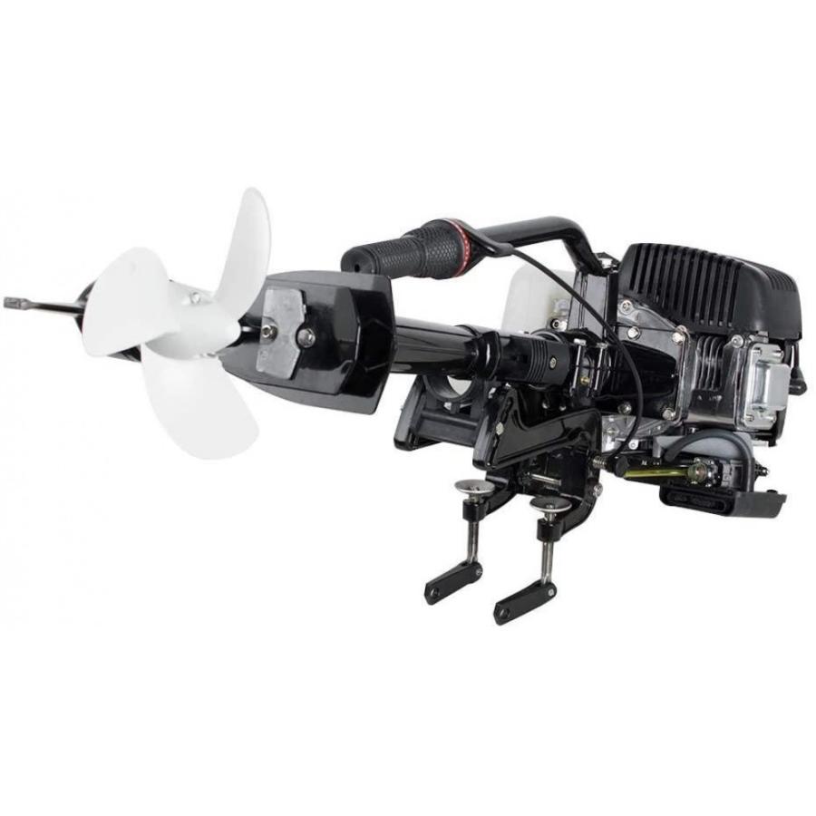 Funchic 4 Stroke 3.6 Hp Outboard Motor 55cc Boat Engine With Air Cooling System For Inflatable Boats, Fishing Boats, Sailboats, And Small Yachts