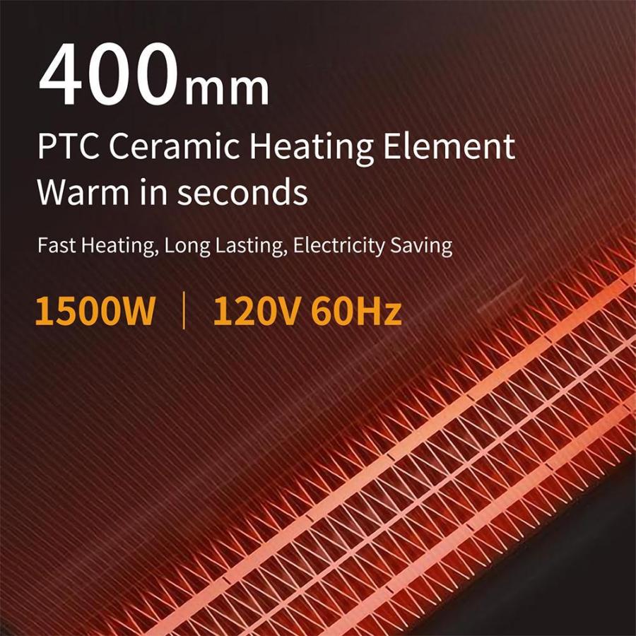 Goory Electric Heating Tower Portable Space Heater 4 Heat Modes Fast Heaters Fan Warmer Bedroom Office