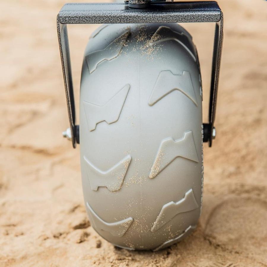 Heavy Duty Collapsible Foldable Beach Cart With Balloon Wheels For Sand Garden Wagon Camping Beach Wagon With Balloon Tires Cart For Beach With Big Wheels Inflatable Tires