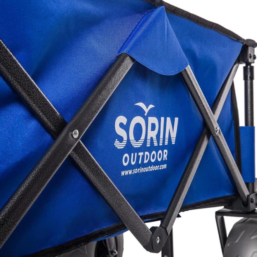 Heavy Duty Collapsible Foldable Beach Cart With Balloon Wheels For Sand Garden Wagon Camping Beach Wagon With Balloon Tires Cart For Beach With Big Wheels Inflatable Tires