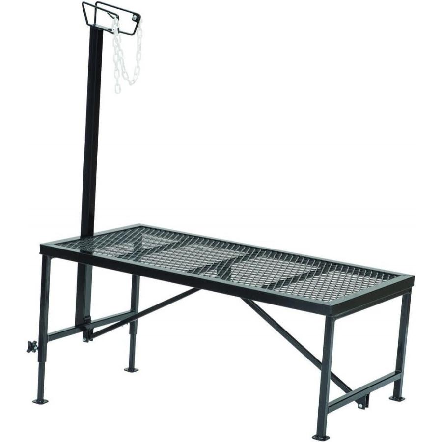 Weaver Leather Livestock Steel Trim Stand - Adjustable And Durable Trimming Stand For Sheep, Goats, And Other Livestock - Wire Headpiece Holds Animals In Place During Grooming, Black, 1 Ct (pack Of 1)