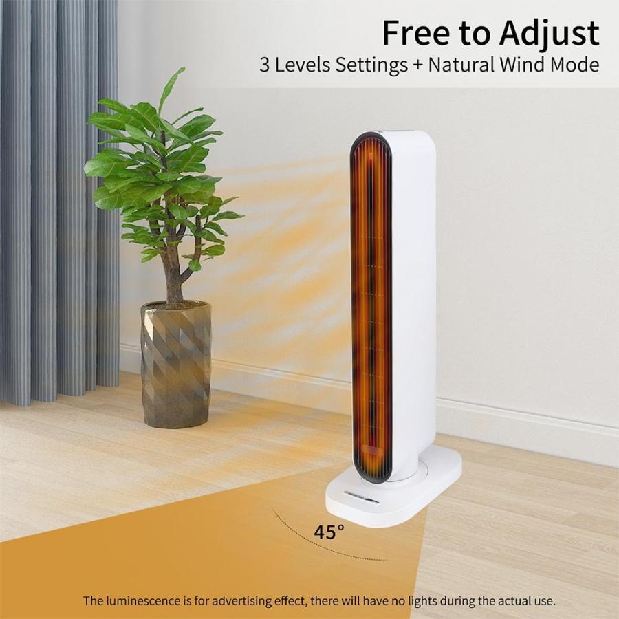 Yipa Portable Space Heater Warmer White Heating Remote Instant Heaters Fan 1500w Whole Room Indoor Bedroom